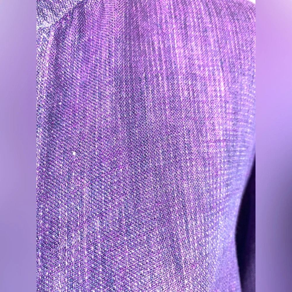 Eileen Fisher Purple Irish Linen Open Front Jacket - Kimono - Cardigan - Picture 10 of 15